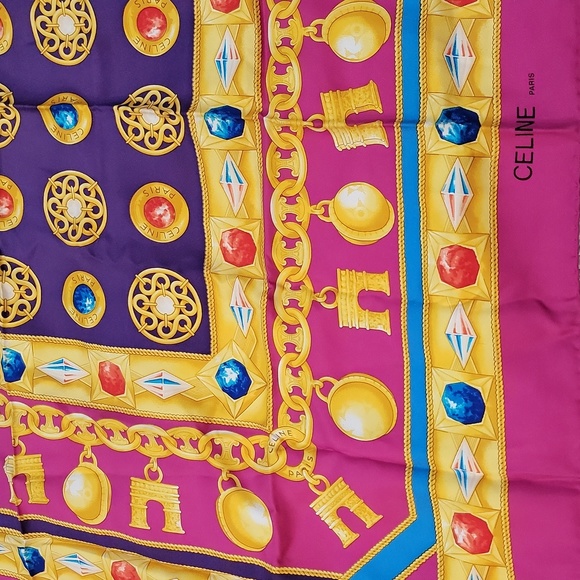Authentic Celine silk scarf - Picture 4 of 8